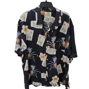 Men's Jamaica Jaxx 100% Silk Shirt, Size XXL